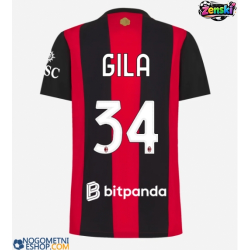 Ženski Nogometni dresi AC Milan Mario Gila #34 Domači 2026-27 Kratek Rokav